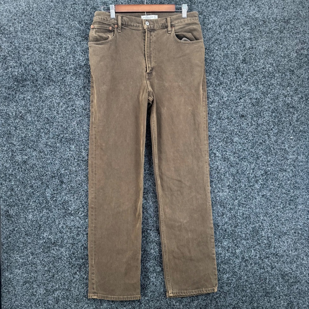 Abercrombie & Fitch 90s Straight Ultra High Rise Jeans Brown 30 10R